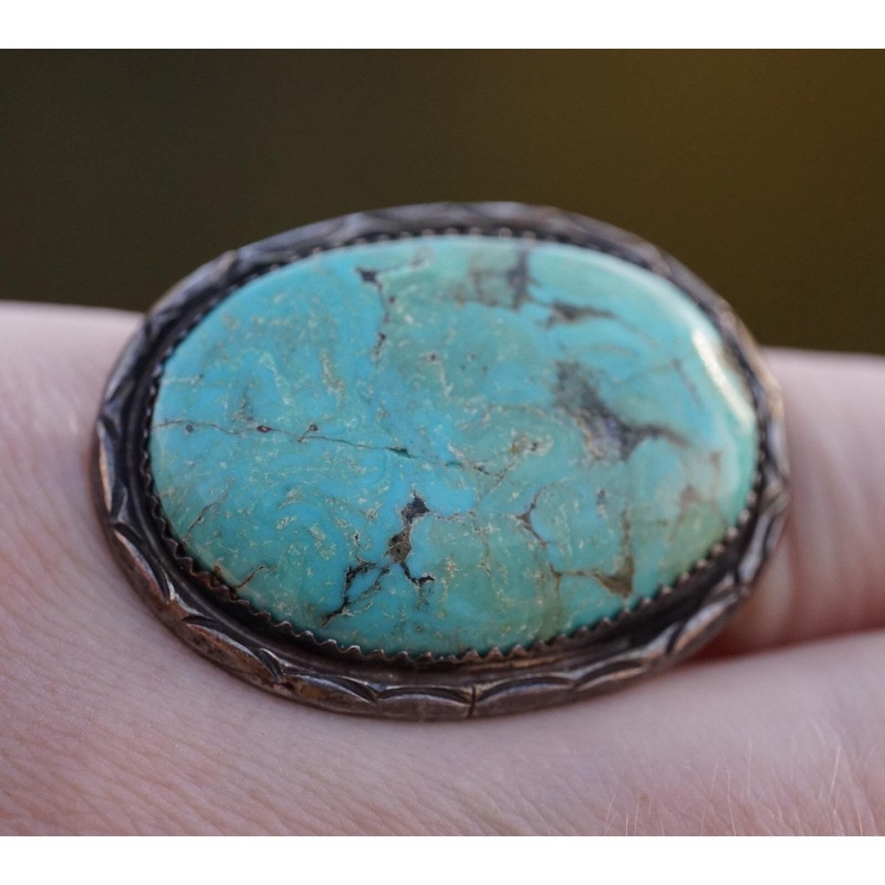 Richard Begay RB - Native American Indian‎ Sterling Silver 925 Turquoise Ring